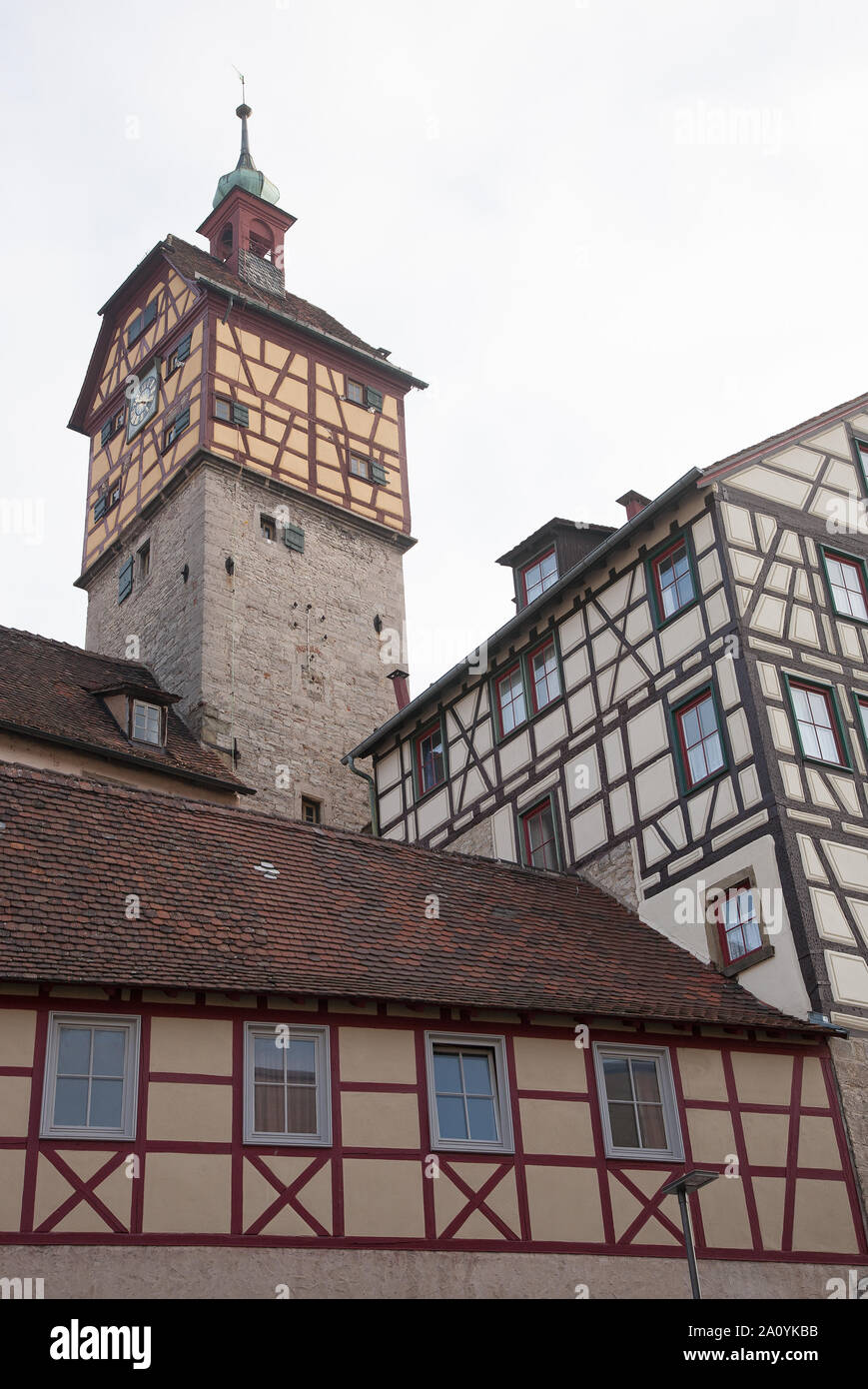 La ville médiévale de Schwaebisch Hall en Allemagne Banque D'Images