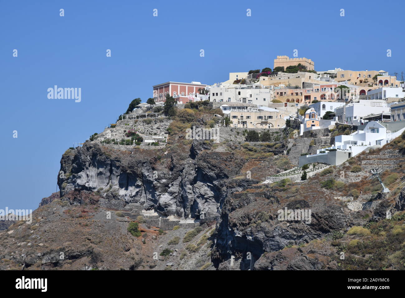 Village de Firostefani, Santorini Banque D'Images