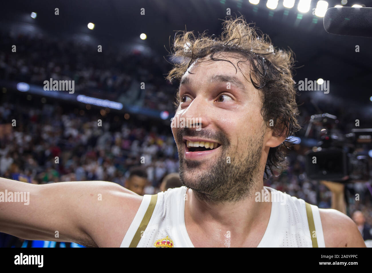 Madrid, Espagne. 22 Sep, 2019. Sergio Llull lors de la victoire sur le Real Madrid FC Barcelone (89 - 79) en Supercopa Endesa finale célébrée à Wizink au centre de Madrid (Espagne), le 22 septembre 2019. (Photo de Juan Carlos García Mate/Pacific Press) Credit : Pacific Press Agency/Alamy Live News Banque D'Images