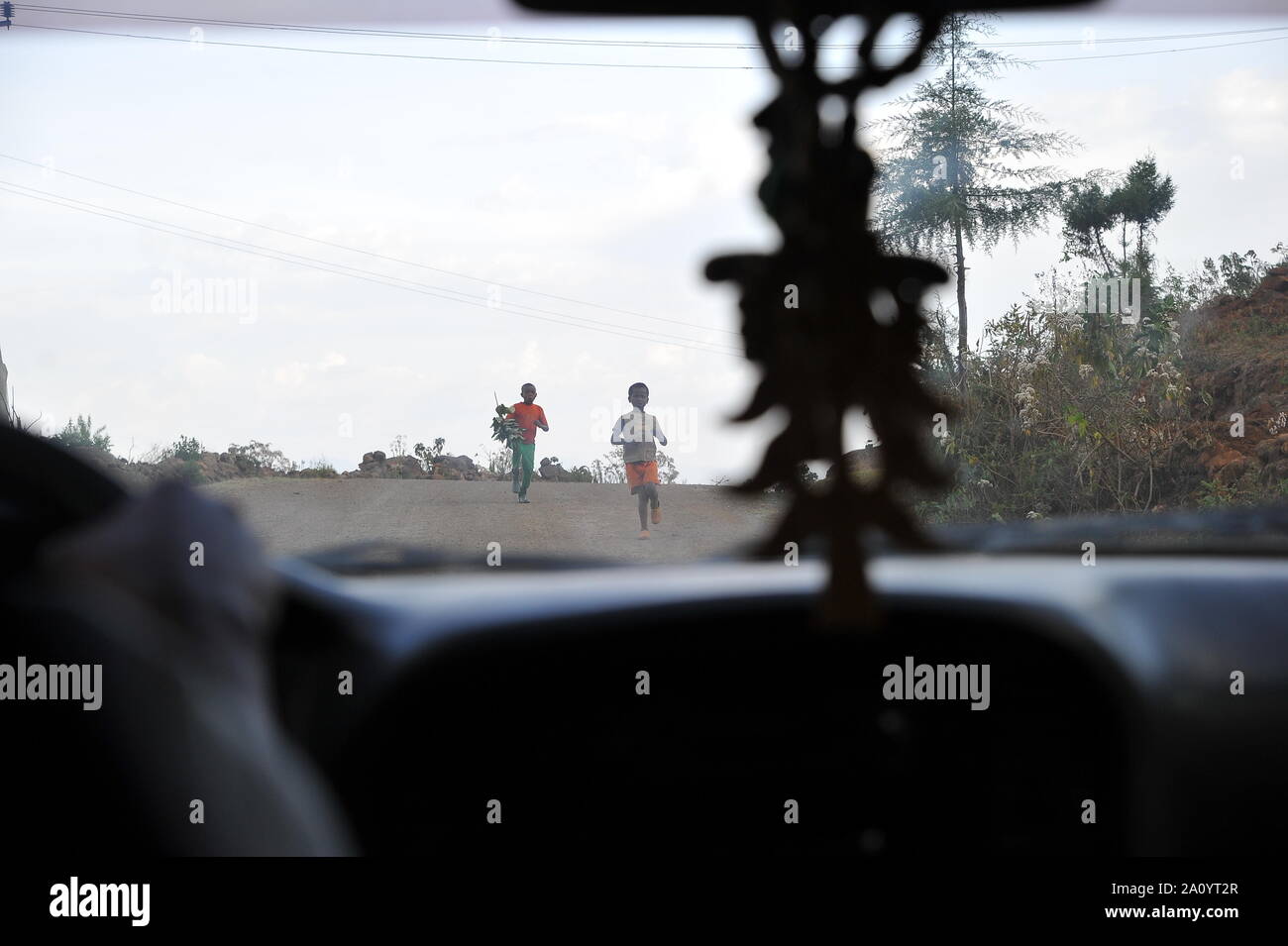 Sur la route en Ethiopie Banque D'Images