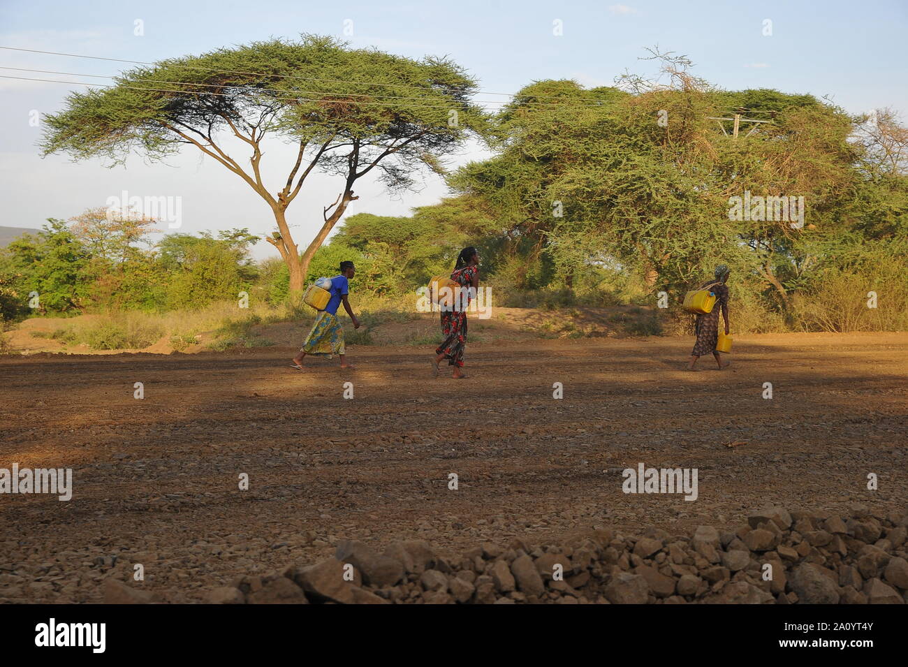 Sur la route en Ethiopie Banque D'Images