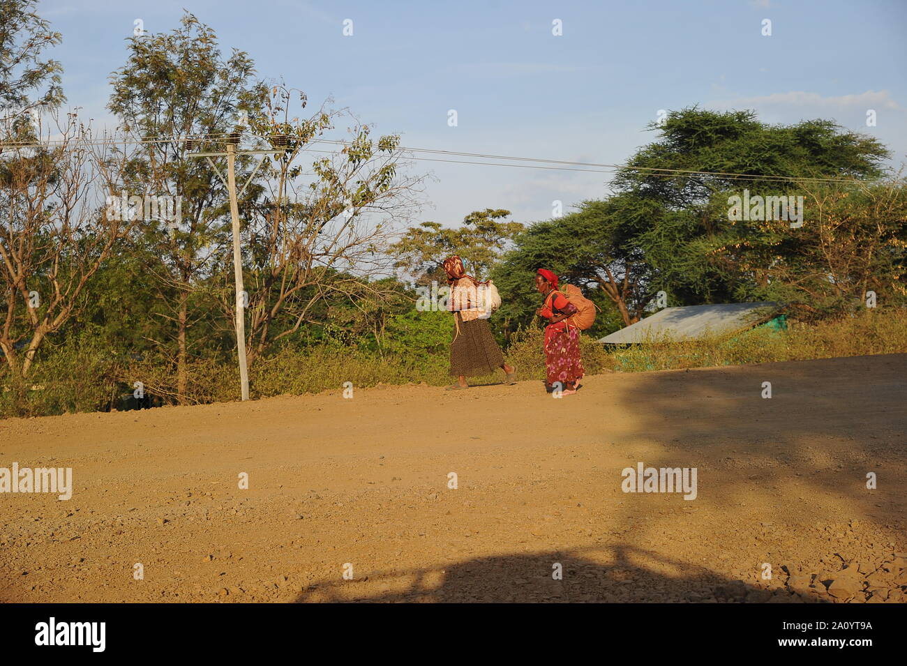 Sur la route en Ethiopie Banque D'Images
