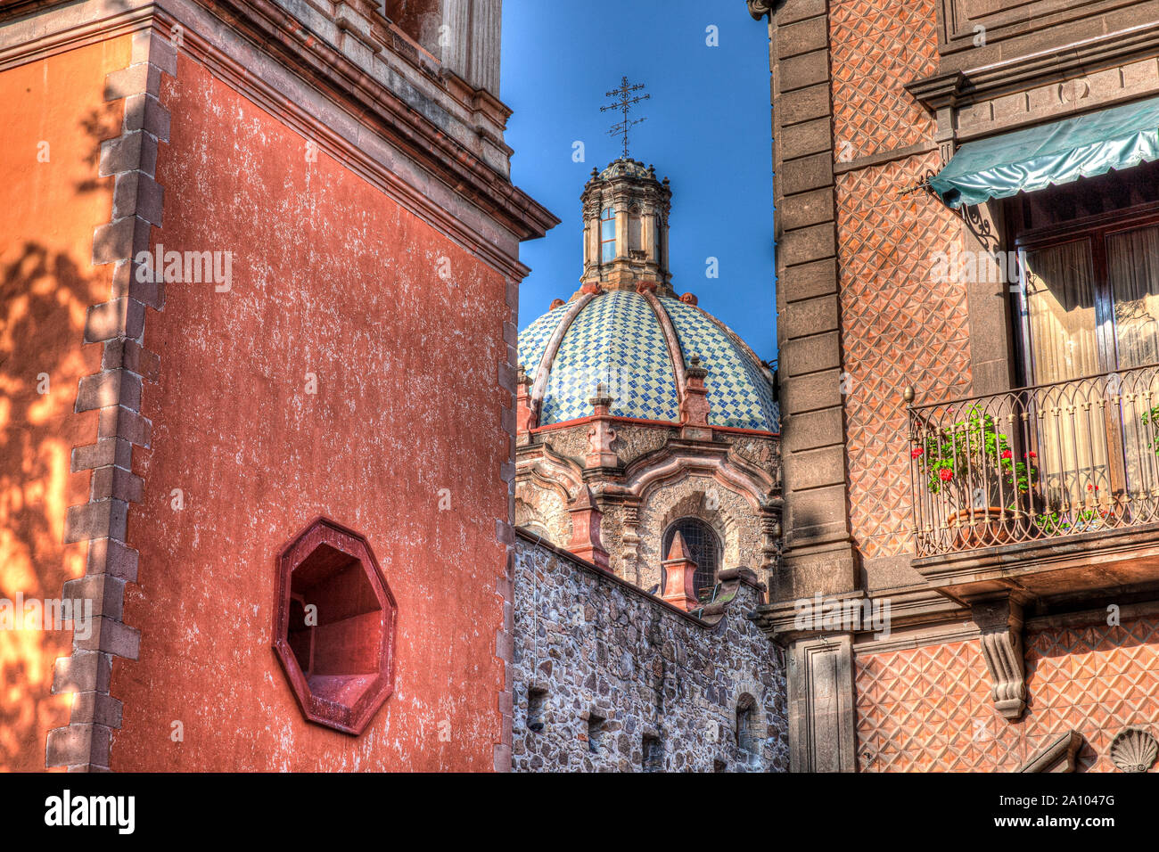 Dôme de l'église de San Francisco, San Luis Potosi Mexique Banque D'Images