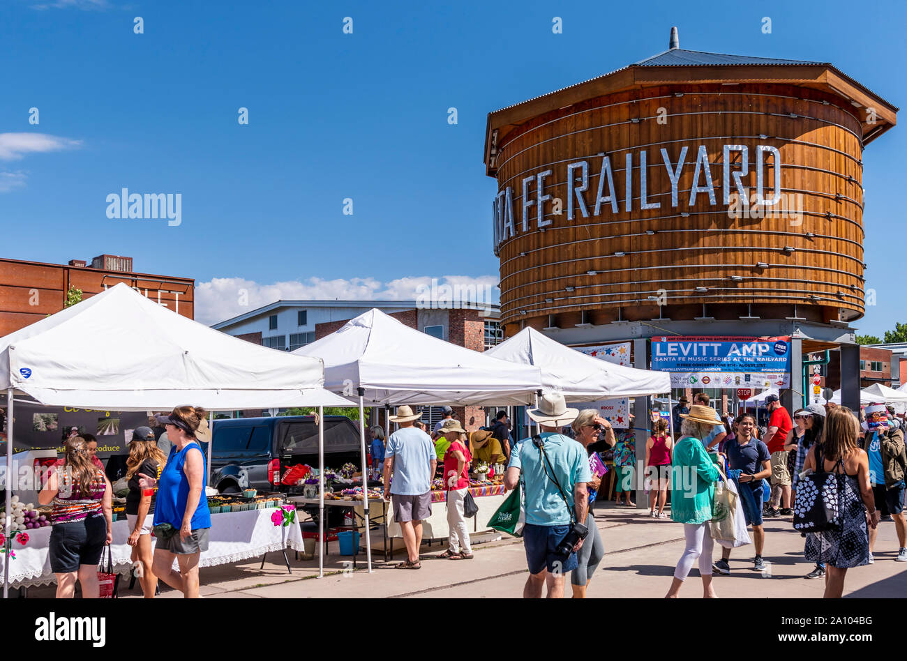 Gare de Santa Fe Farmers Market, Santa Fe New Mexico, USA Banque D'Images