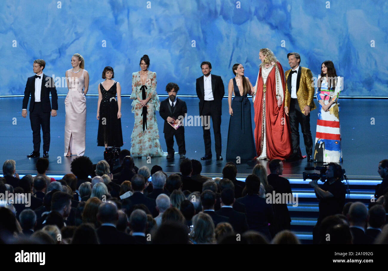 (L-R) Alfie Allen, Sophie Turner, Maisie Williams, Lena Headey, Peter