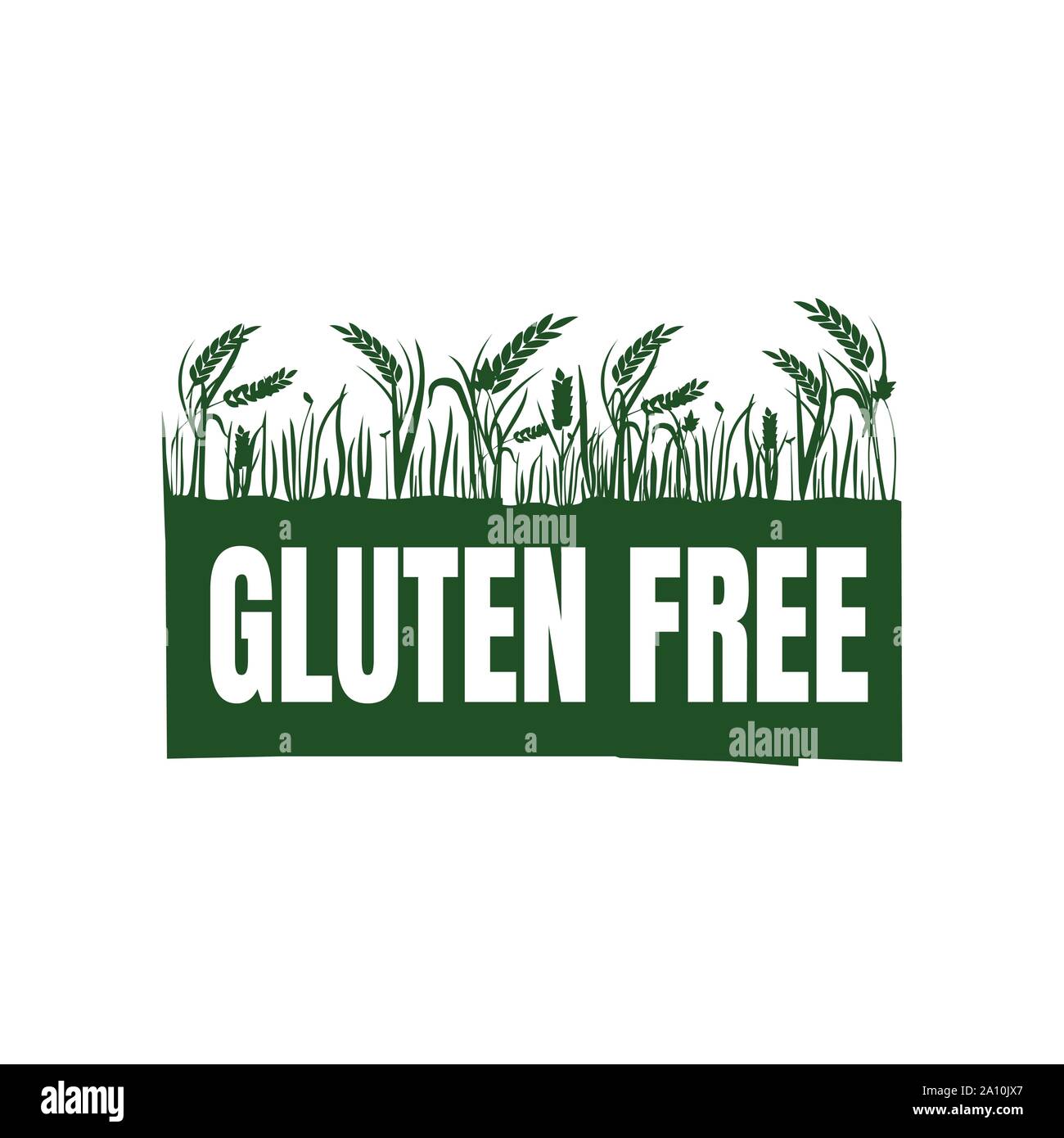 Signe de la nutrition les aliments sans gluten logo design vector illustrations bannière Illustration de Vecteur