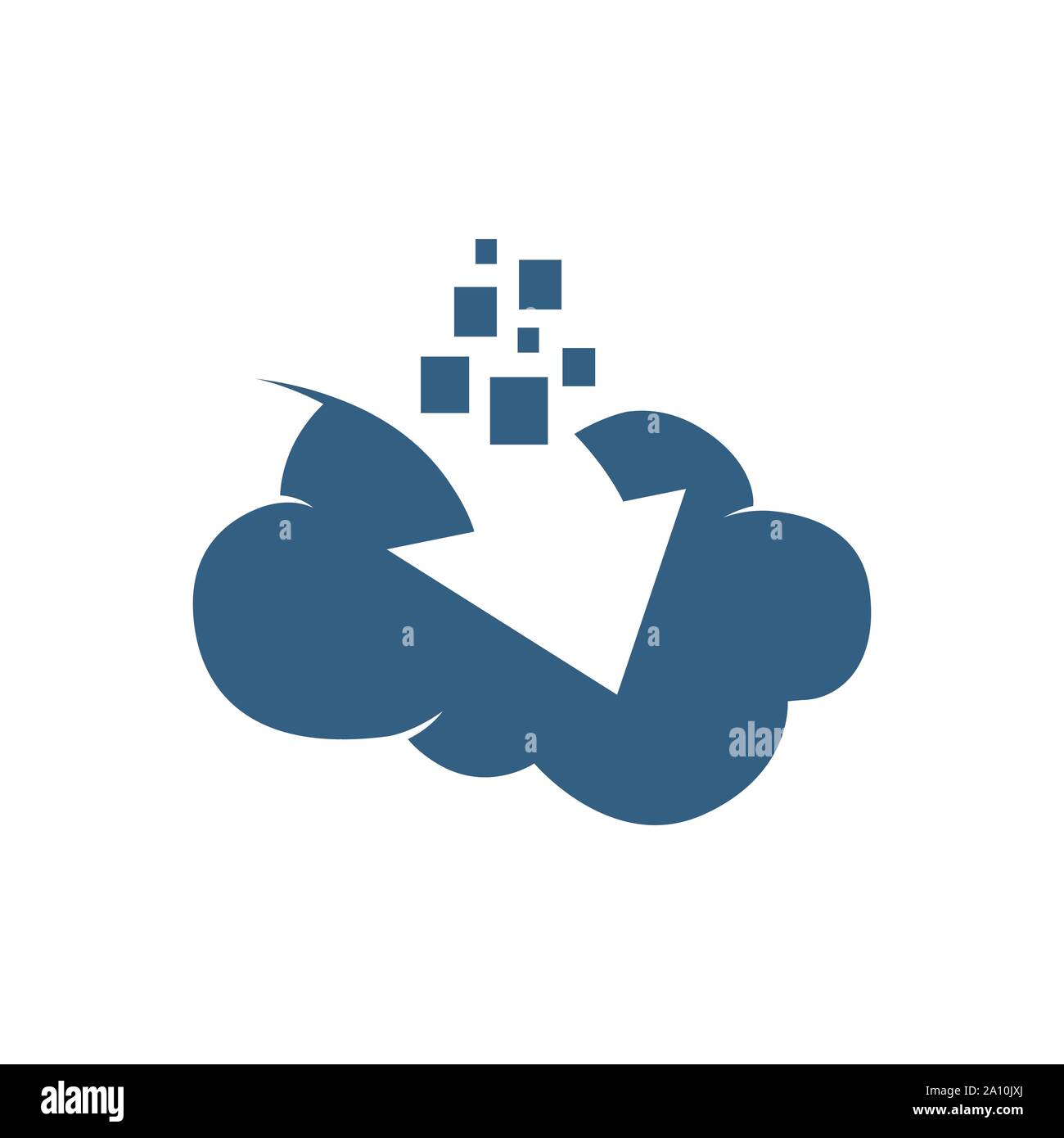 Technologie numérique Cloud Logo design signe Illustrations vectorielles Illustration de Vecteur