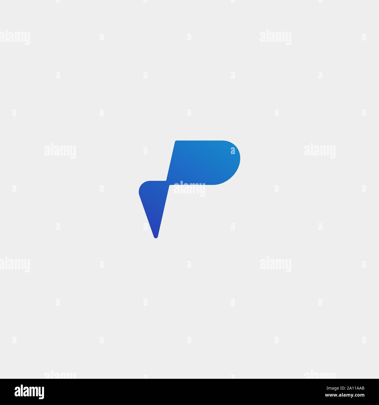 Lettre P PP Minimal Design Logo monogramme Illustration de Vecteur