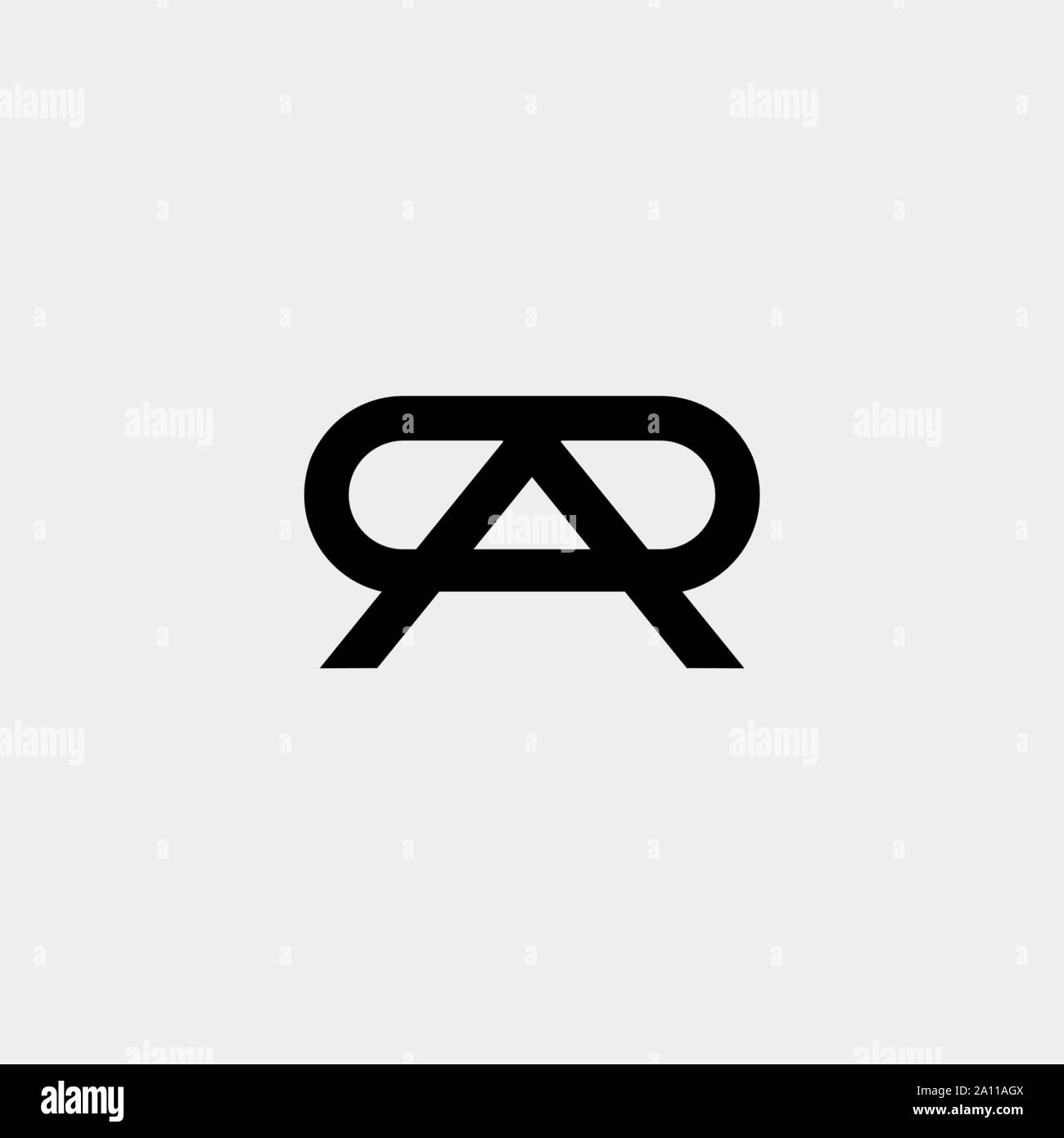 Lettre AP AR R Minimal Design Logo monogramme Illustration de Vecteur