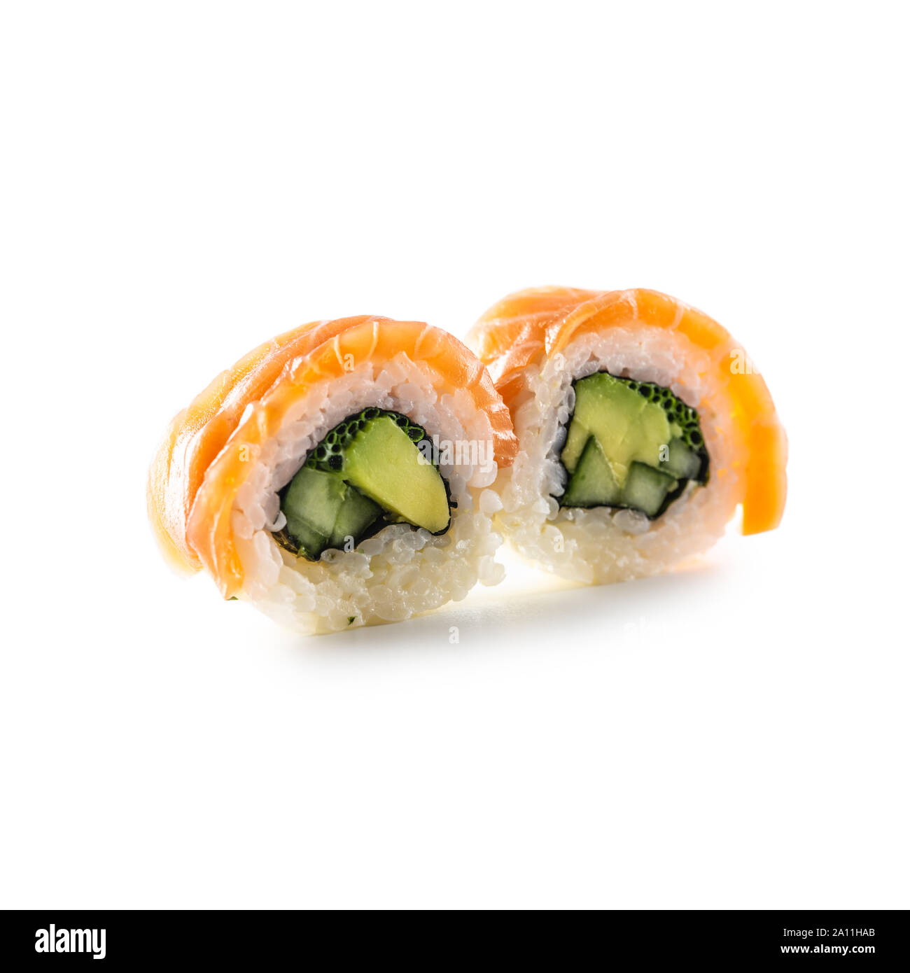 California Sushi roll isolé sur fond blanc Banque D'Images