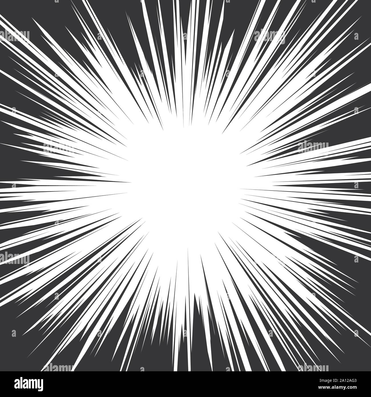 La vitesse radiale de la bande dessinée d'arrière-plan des lignes. Vitesse Manga cadre. Explosion de super-héros de dessin animé d'arrière-plan d'action. Vector illustration Illustration de Vecteur