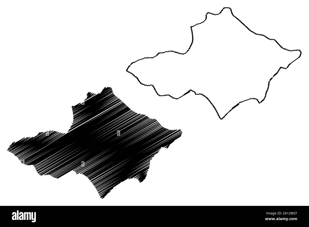 La province de Monte Plata (République dominicaine, Haïti, les provinces de la République dominicaine) map vector illustration, scribble sketch carte Monte Plata Illustration de Vecteur