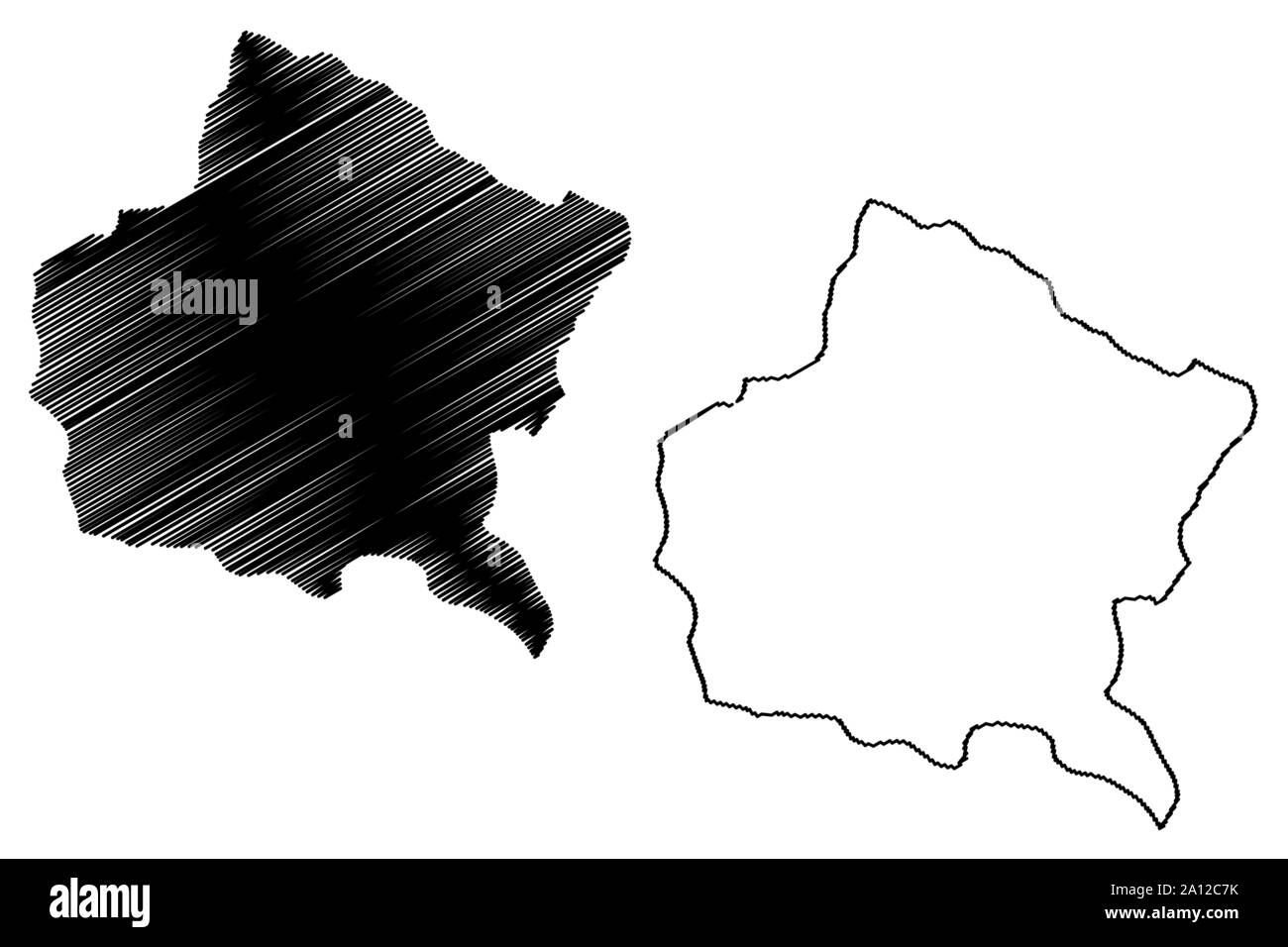 La Province de San Juan (République dominicaine, Haïti, les provinces de la République dominicaine) map vector illustration, scribble sketch carte San Juan Illustration de Vecteur