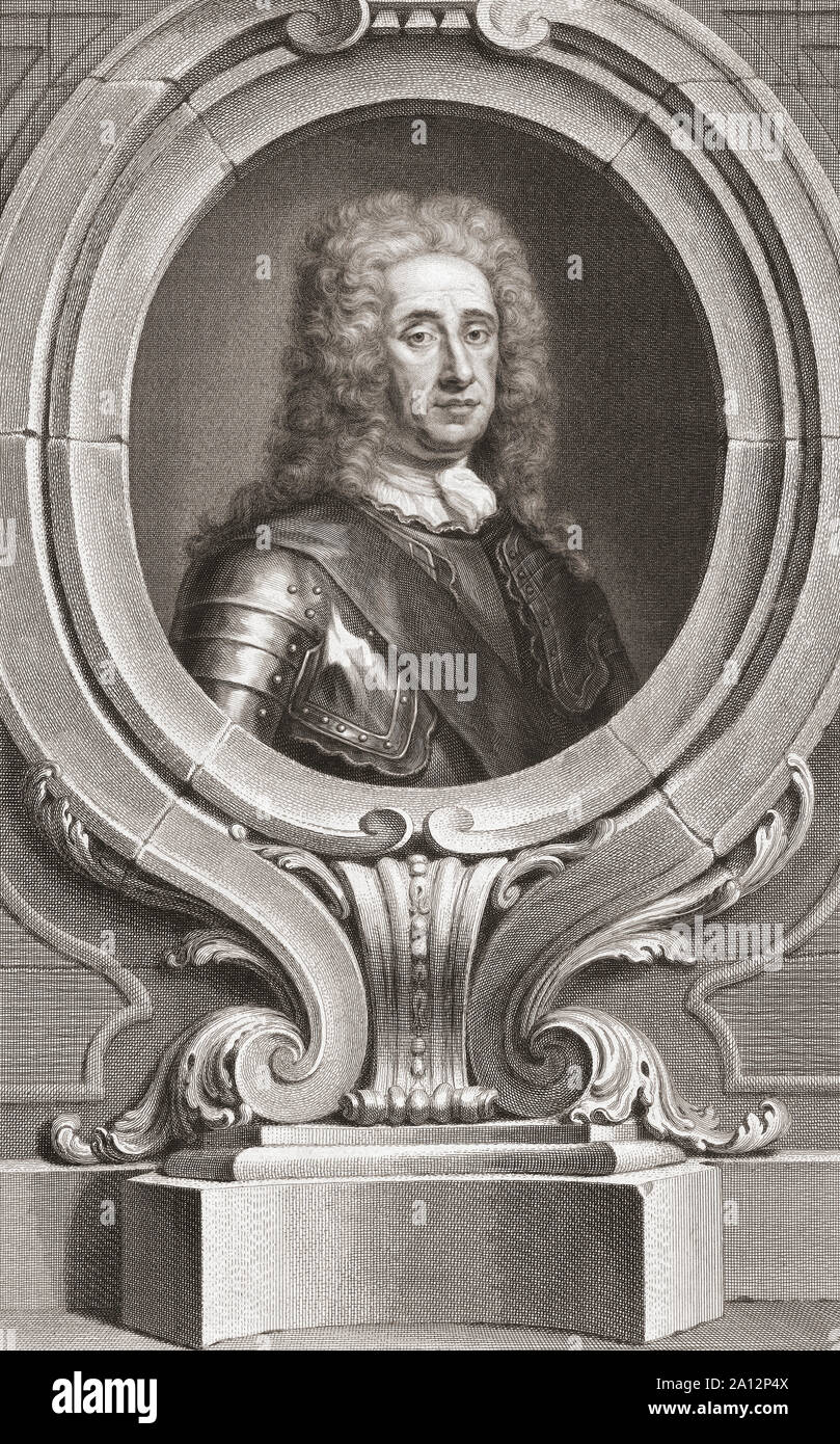 George Hamilton, comte d'Orkney également connu sous le nom de Lord George Hamilton, 1666 - 1737. Né écossais British Field Marshal. Banque D'Images