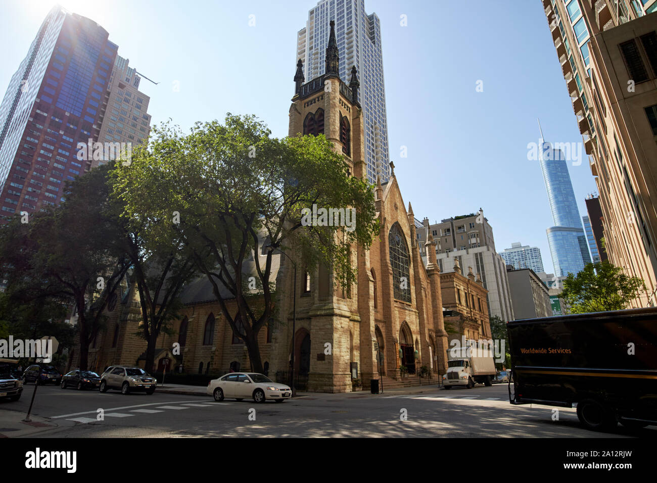 Cathédrale St james Episcopal Church de Chicago, dans l'Illinois, États-Unis d'Amérique Banque D'Images