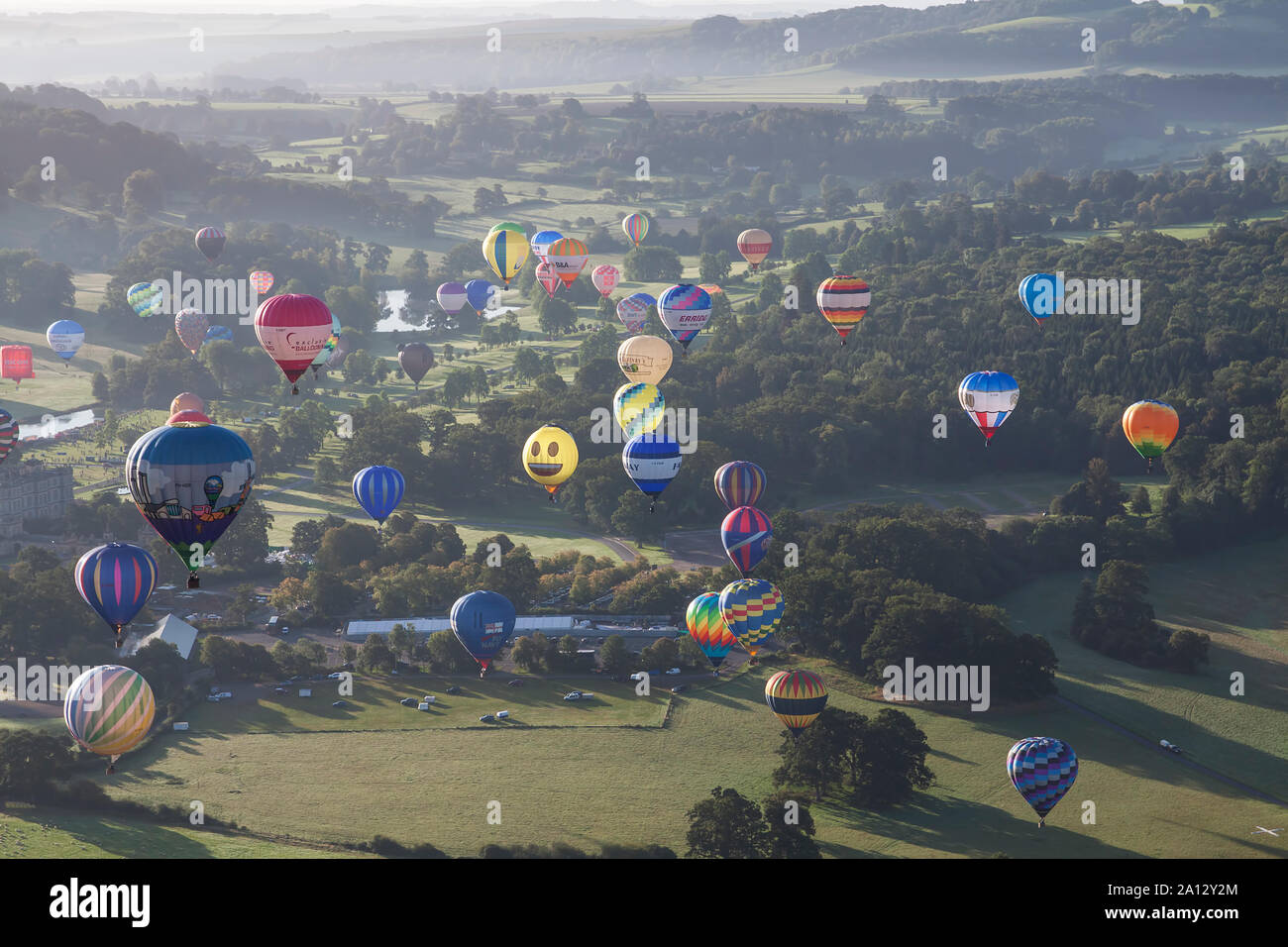 Ciel de Longleat Safari de Longleat Estate dans le Wiltshire en Angleterre Banque D'Images