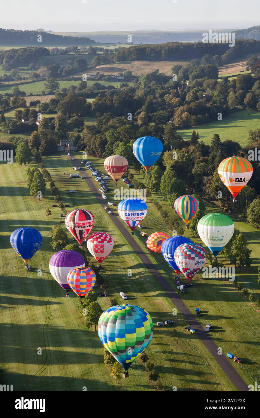 Ciel de Longleat Safari de Longleat Estate dans le Wiltshire en Angleterre Banque D'Images