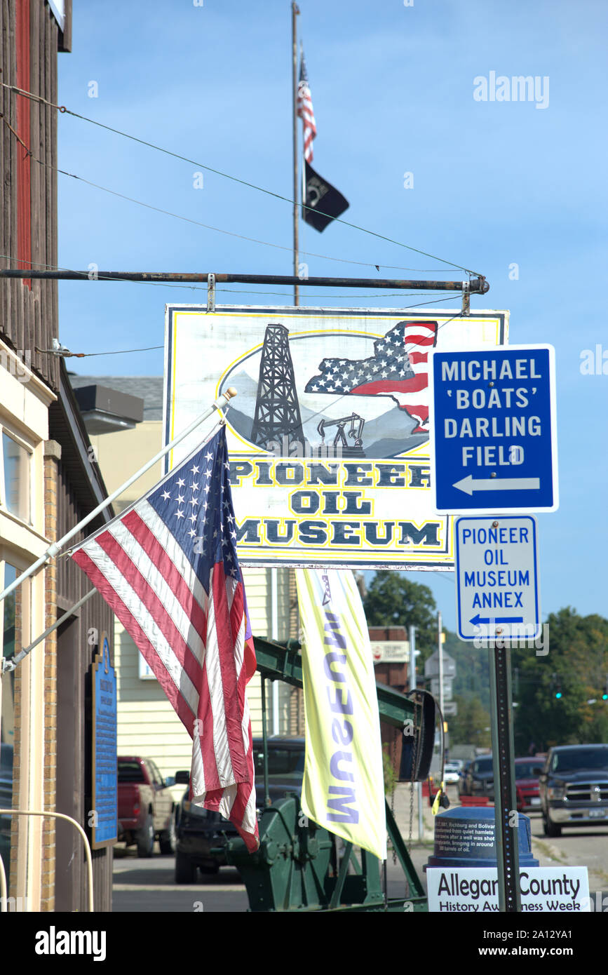 Huile Pioneer Museum, Bolivar, New York, USA Banque D'Images