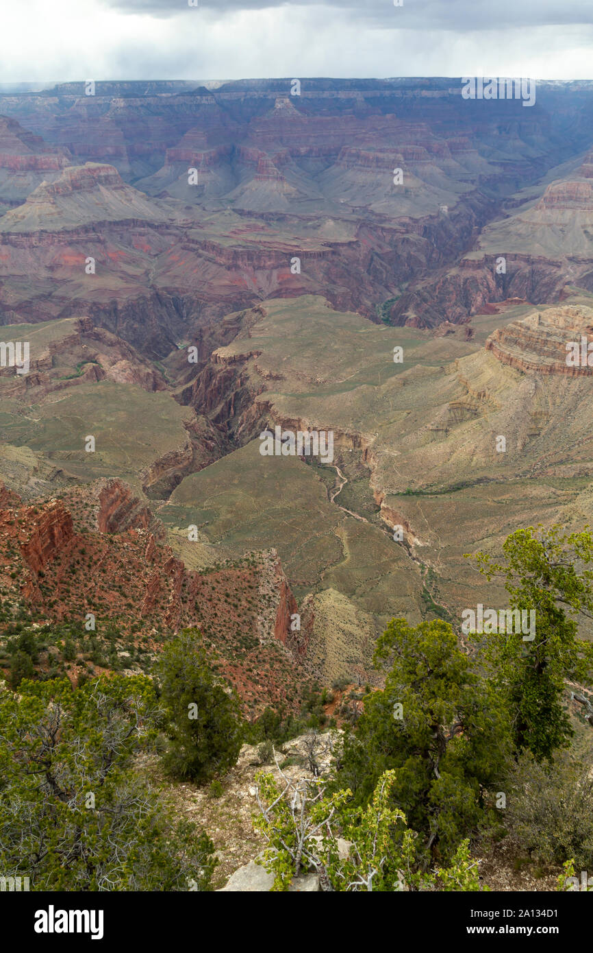 Voir à partir de la rive sud dans le Parc National du Grand Canyon, United States Banque D'Images