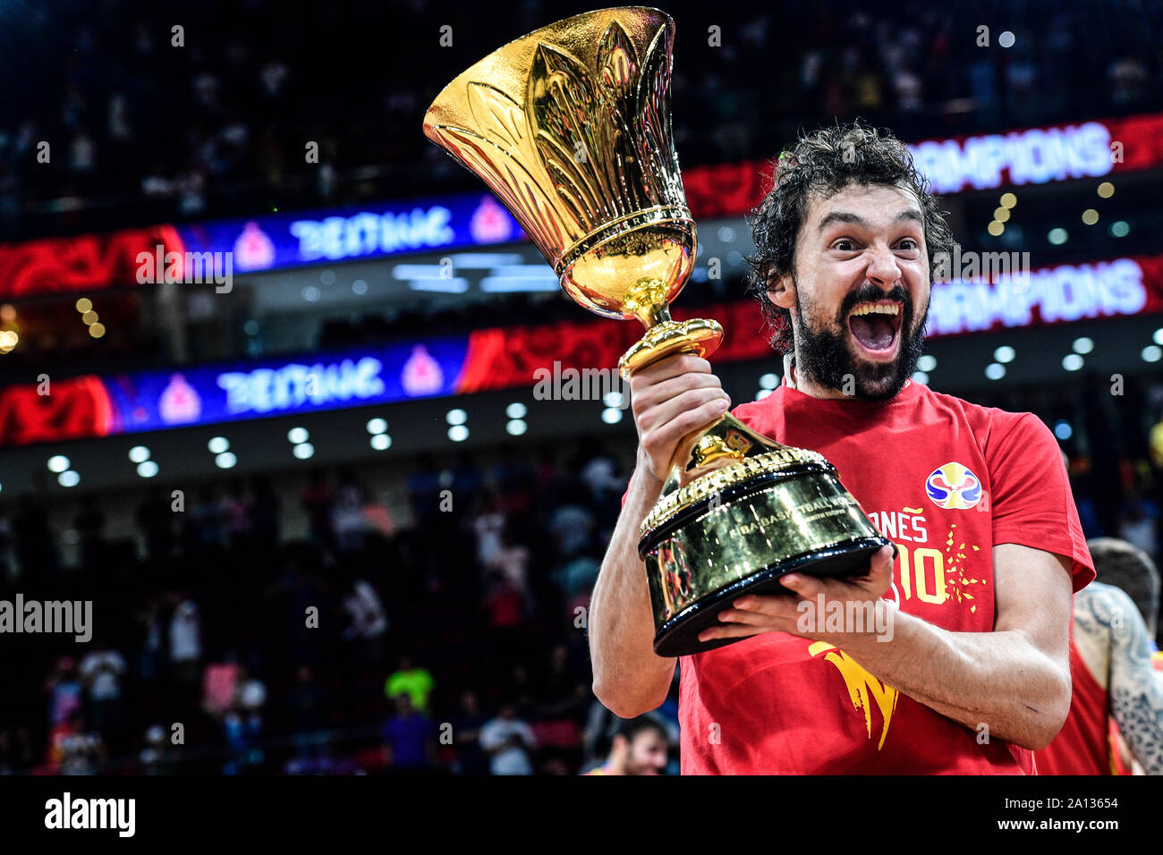 Sergio Llull (Espagne) : Champion du Monde de Basket-ball de la FIBA, Chine 2019 Banque D'Images
