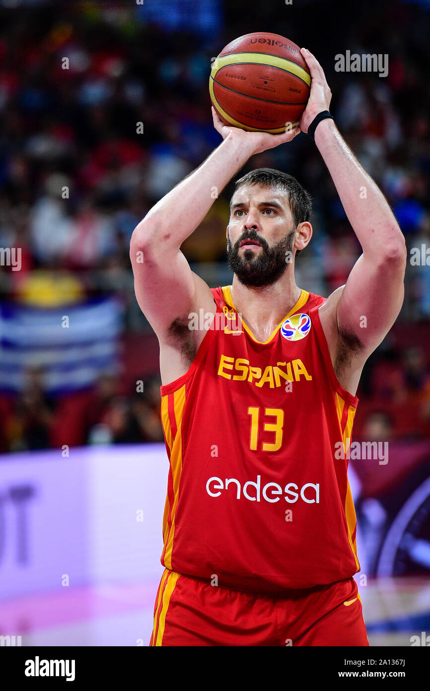 Marc Gasol (Espagne). Coupe du Monde de Basket-ball de la FIBA, Chine 2019,  dernière partie Photo Stock - Alamy