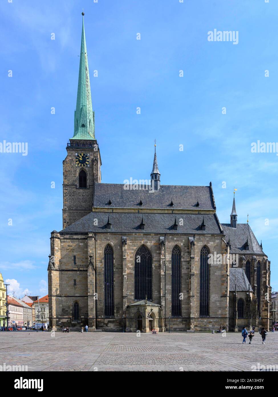 La cathédrale Saint-Barthélemy, Pilsen, République Tchèque Banque D'Images