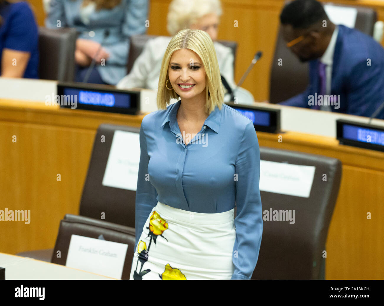 New York, NY - 23 septembre 2019 : Ivanka Trump assiste à un appel mondial pour protéger la liberté religieuse réunion au Siège DES NATIONS UNIES Banque D'Images