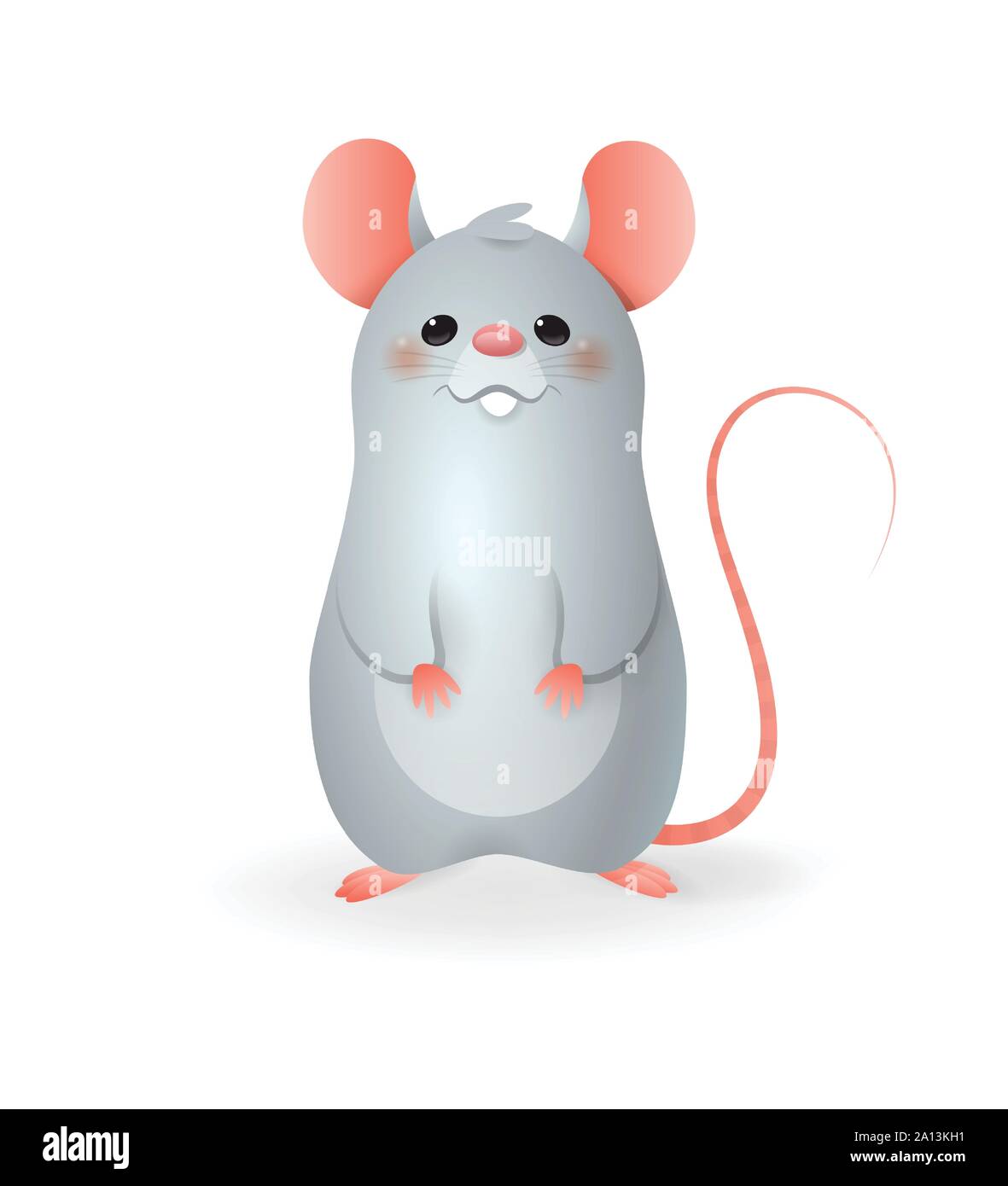 Mignon petit Rat - vector illustration cartoon style isolé sur fond transparent Illustration de Vecteur