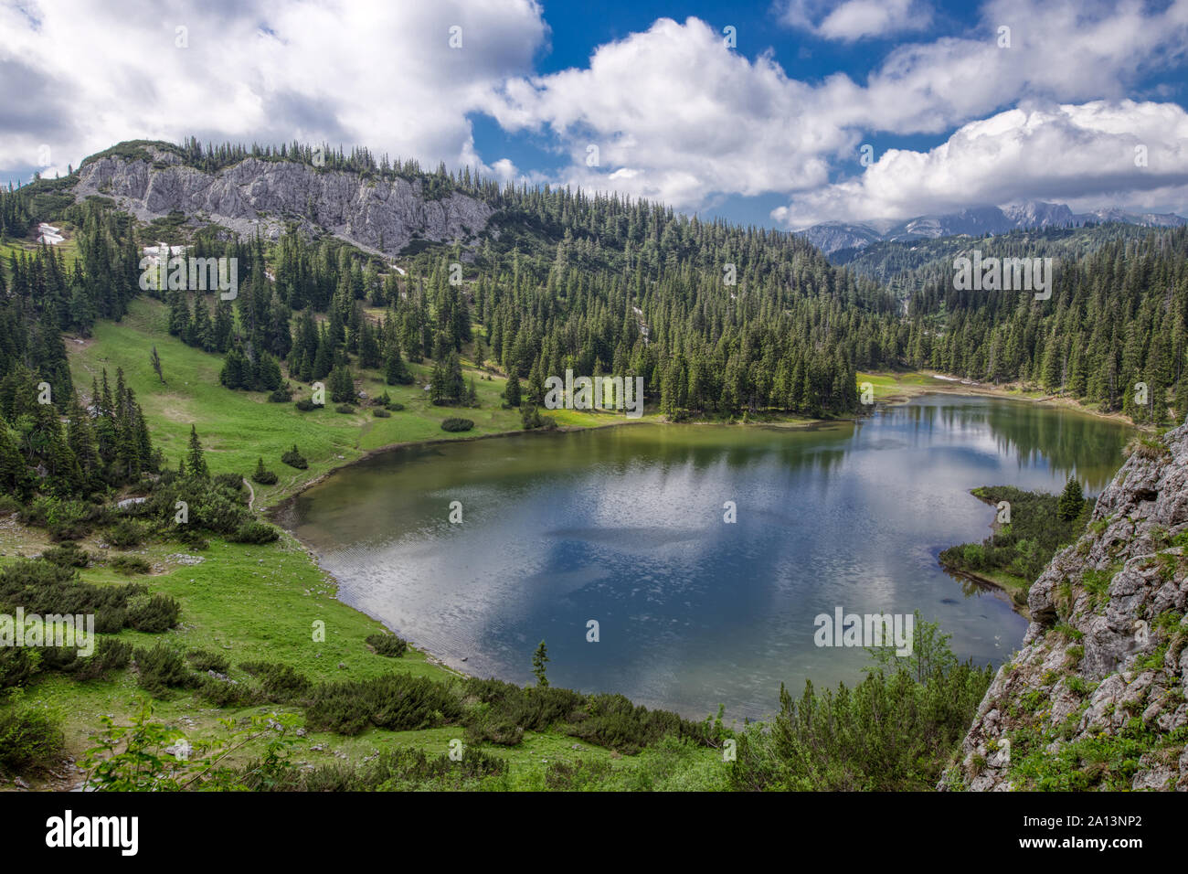 Sackwiesensee, ein Alpensee, Hochschwabregion in der Steiermark, Autriche Banque D'Images