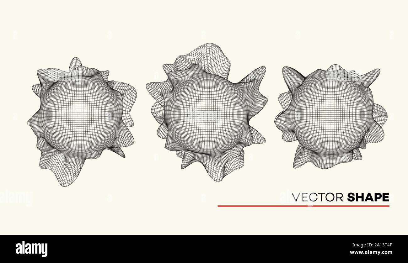 Sphère avec les lignes de la grille. Les connexions numériques mondiales. Wireframe Résumé une grille 3d design. Grille moléculaire. Structure de connexion futuriste Illustration de Vecteur