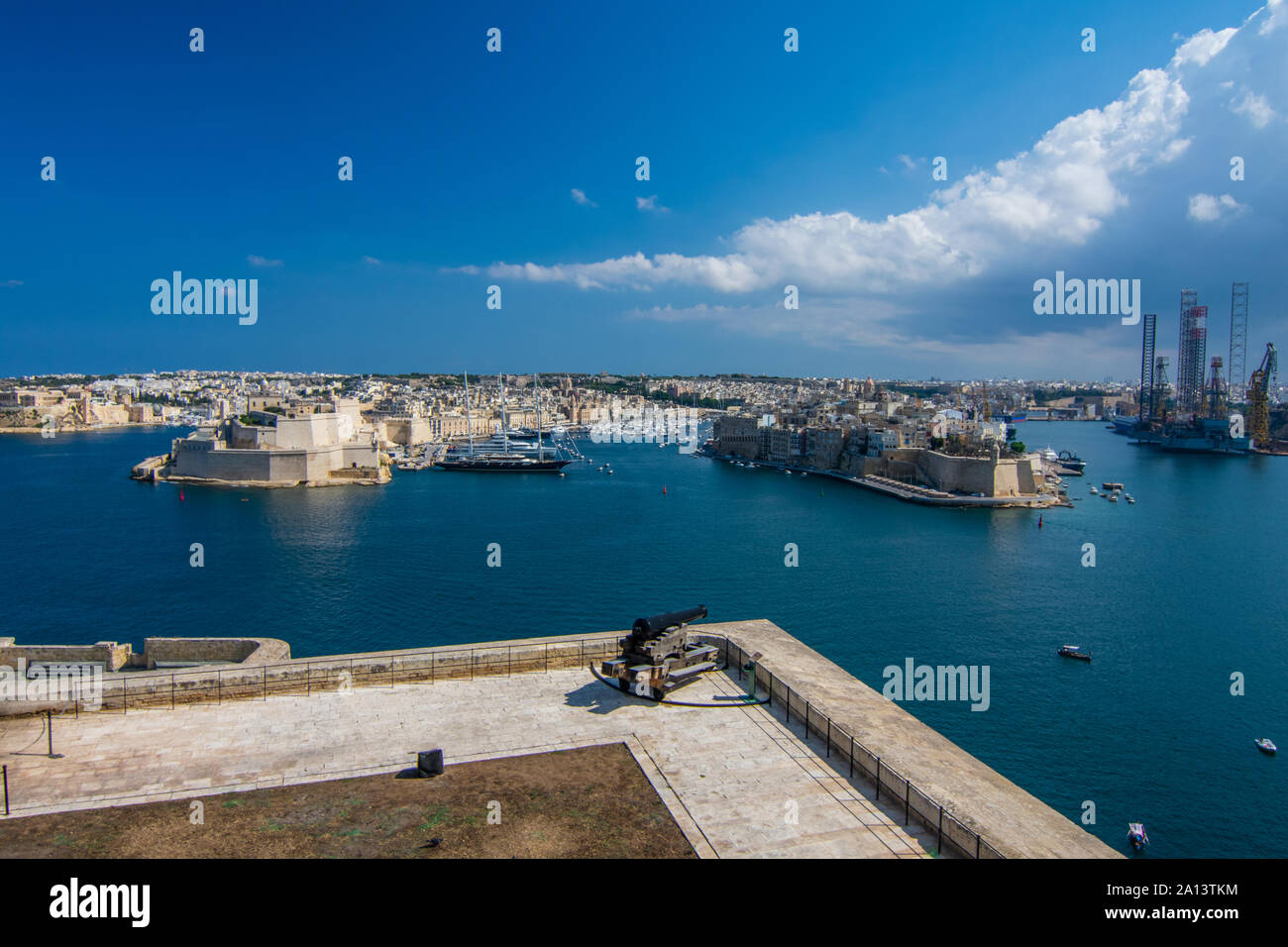 Grand Harbour La Valette Banque D'Images