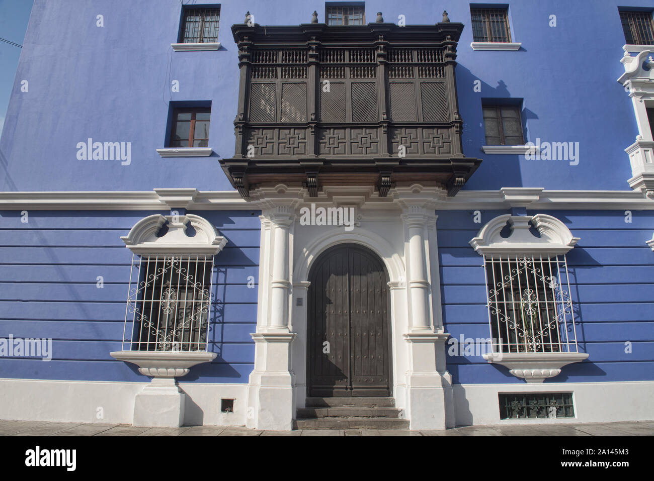 Beneficencia Publica bâtiment, une partie de l'architecture de la ville historique de Trujillo, Pérou Banque D'Images