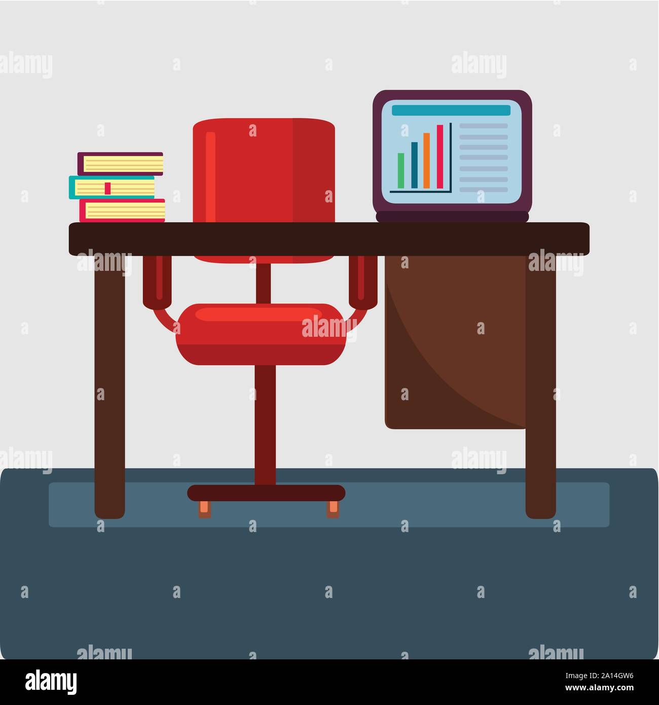 Travail de bureau concept vector illustration Illustration de Vecteur
