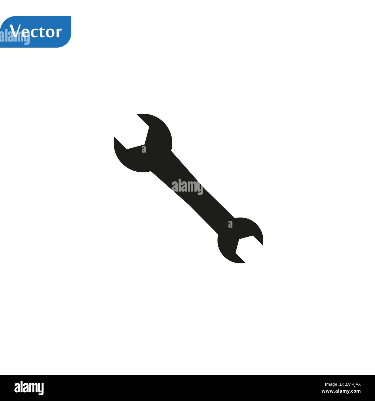Tournevis à cliquet et d'outils icône vecteur dans un style plat isolé sur fond gris. Symbole de service. L'icône de réparation. Symbole de service. Singn Outils Illustration de Vecteur
