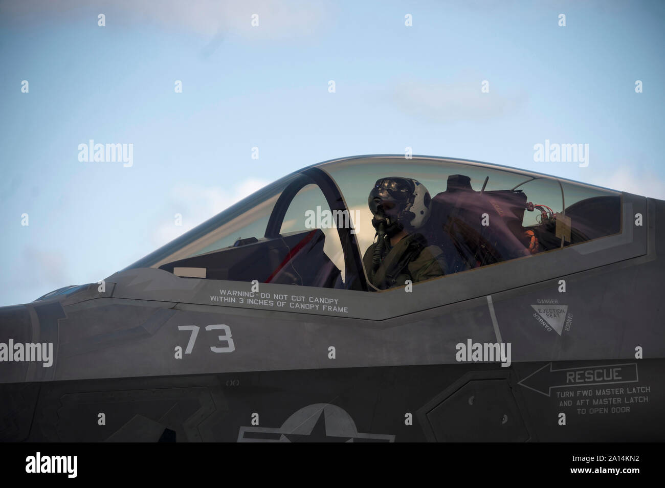 Un F-35C Lightning II variante transporteur. Banque D'Images