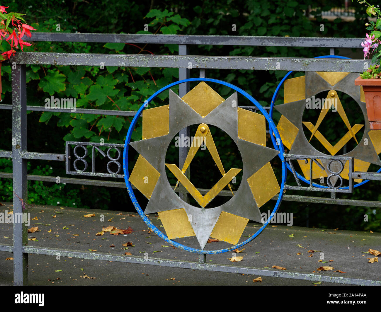 Pont vers le logis de franc-maçon, Celle, Basse-Saxe, Allemagne, Europe Banque D'Images