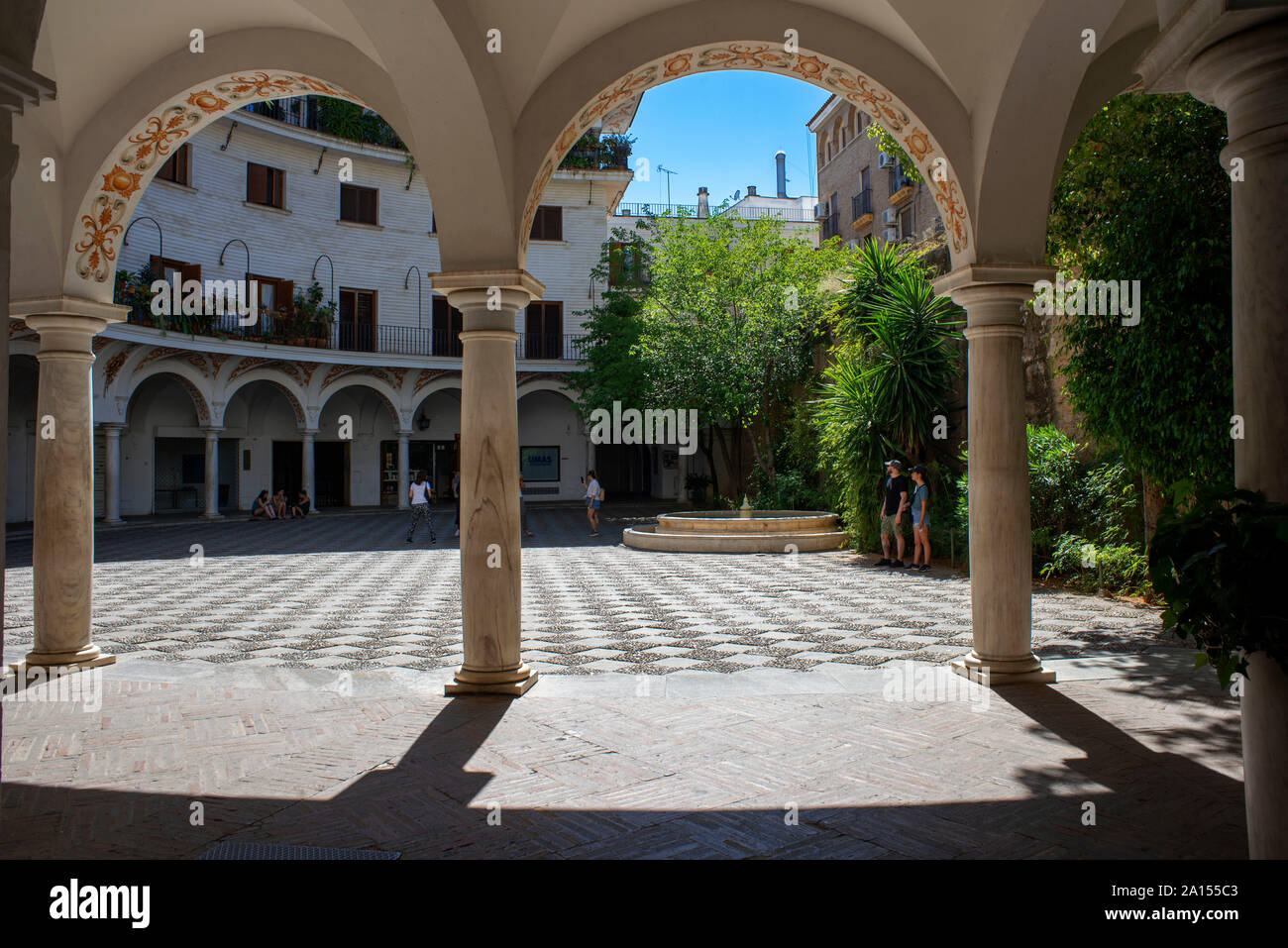 Pasaje de los Seises dans le quartier de l'Arenal à Séville vieille ville centre-ville. Andalousie Espagne Banque D'Images