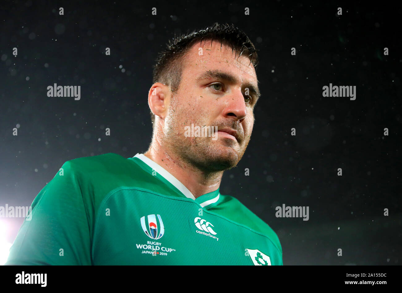 L'Irlande Niall Scannell quitte le terrain après la Coupe du Monde de Rugby 2019 extérieure un match au stade international de Yokohama, Yokohama City. Banque D'Images