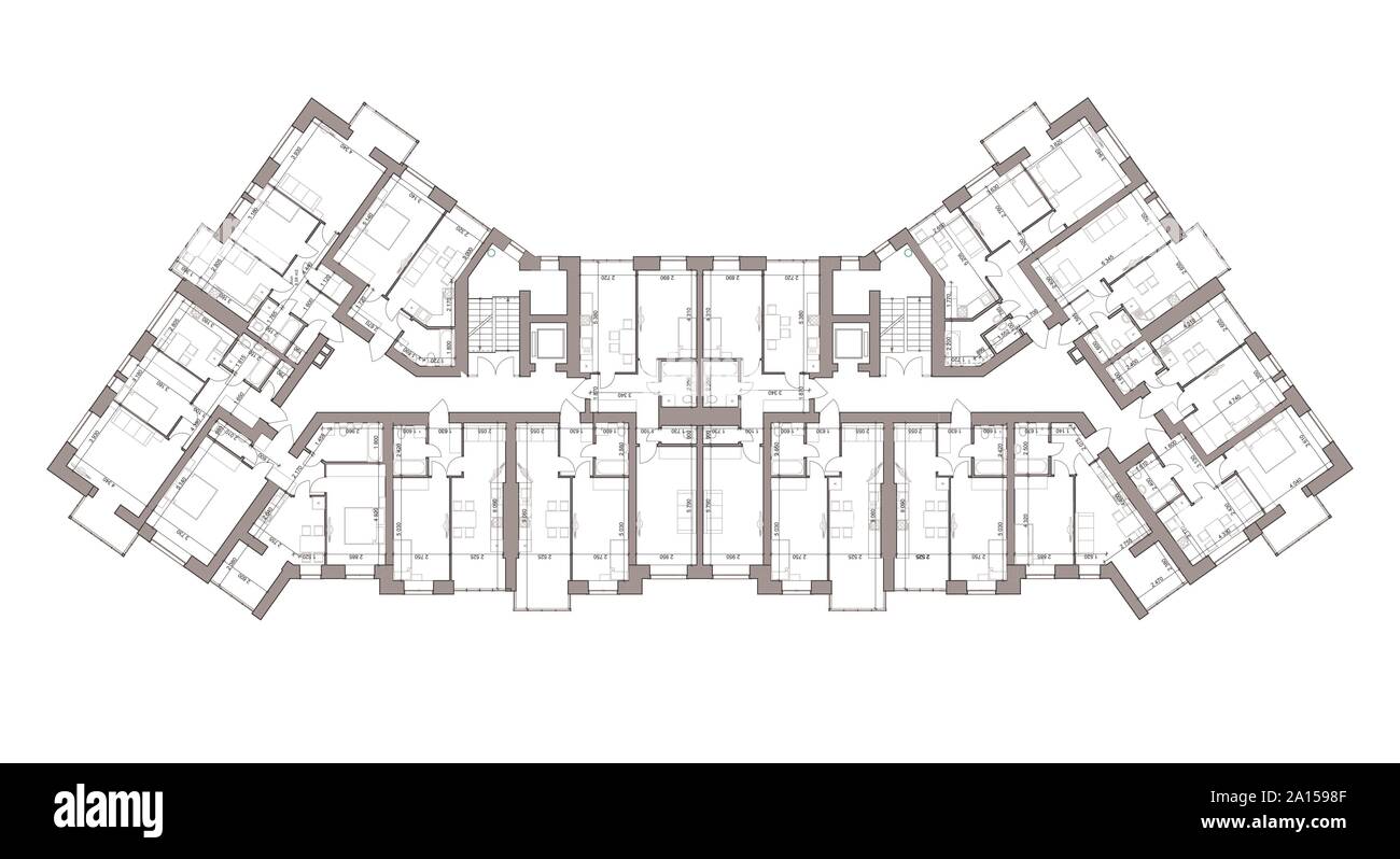 Architecture détaillée plan d'étage, appartements, de renouveau. Vector illustration Illustration de Vecteur