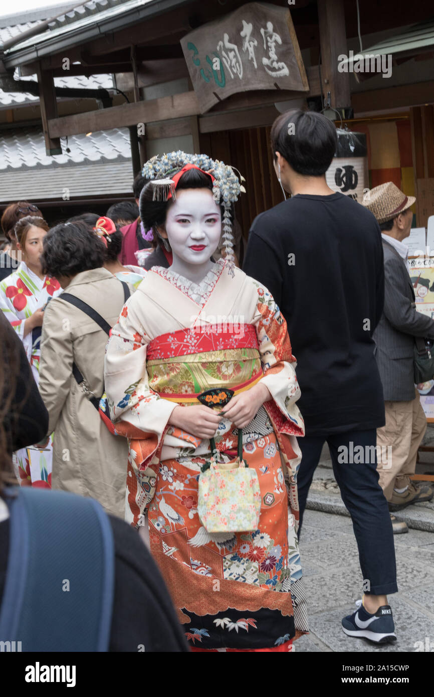 Chemin Ninen-zaka, Kyoto, Japon Banque D'Images