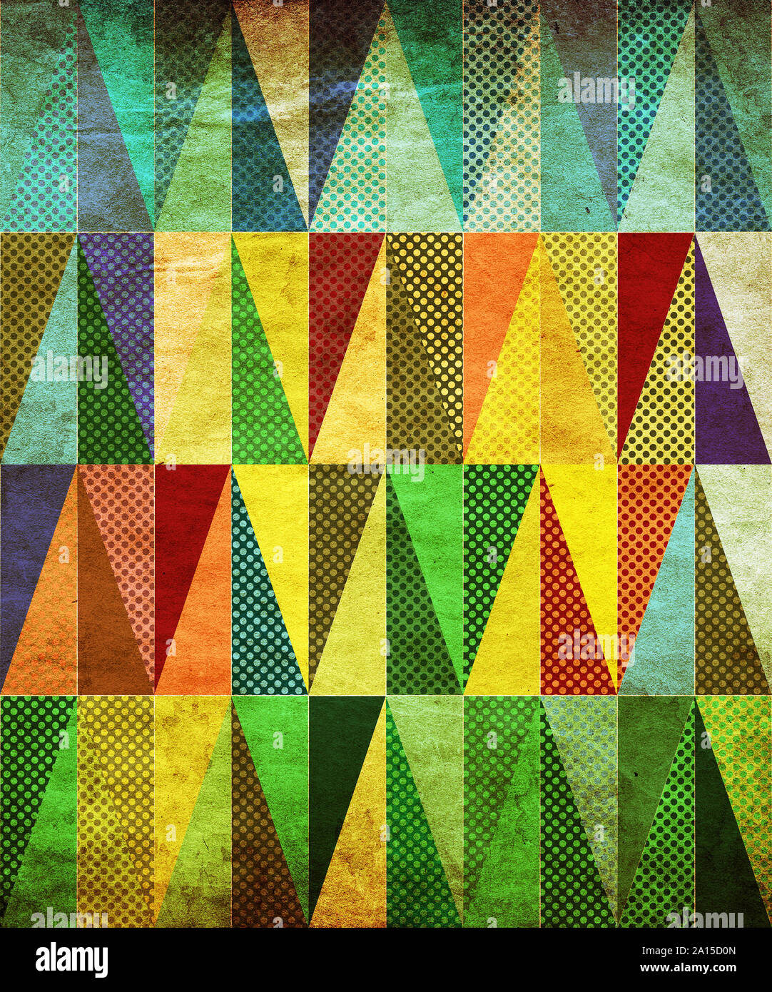 Triangles colorés décoratifs abstract background. Banque D'Images
