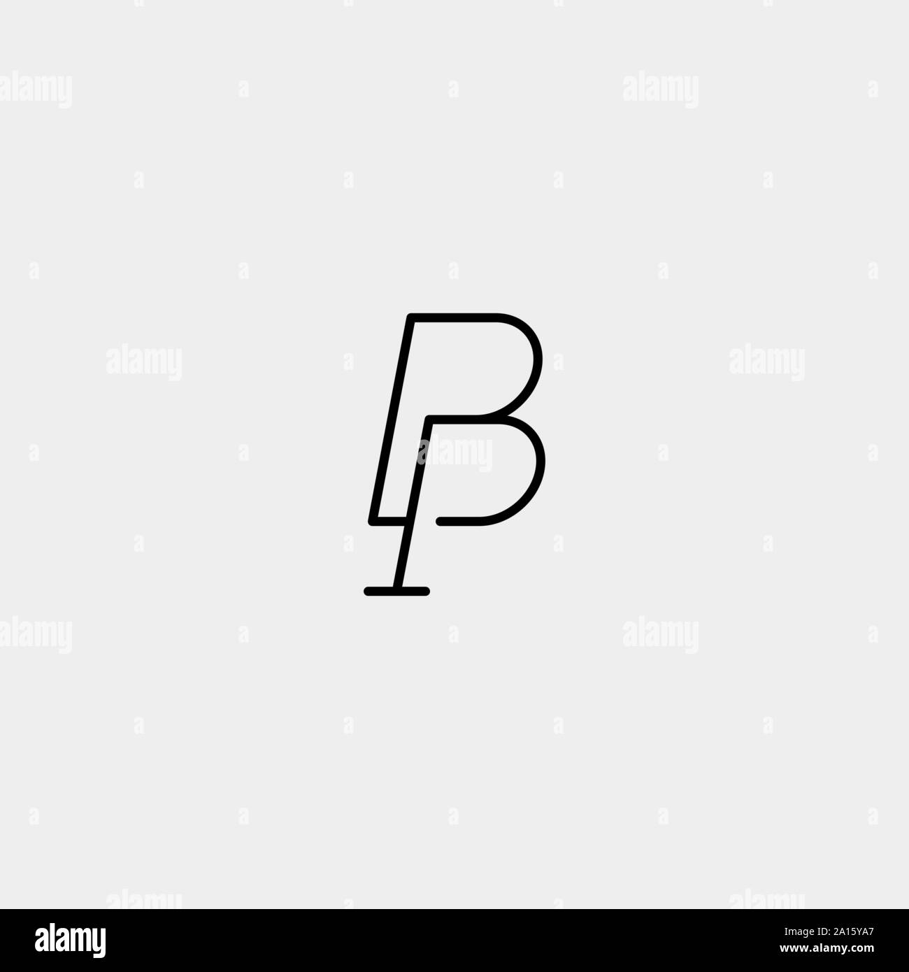 Lettre B P BP PB Logo Design Vecteur Simple Illustration de Vecteur
