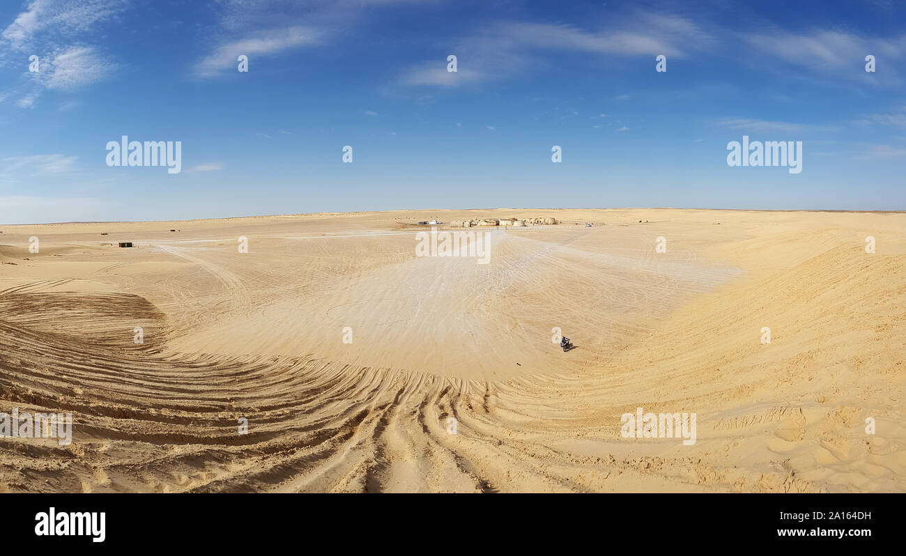 Mos Espa dans le désert africain Banque D'Images