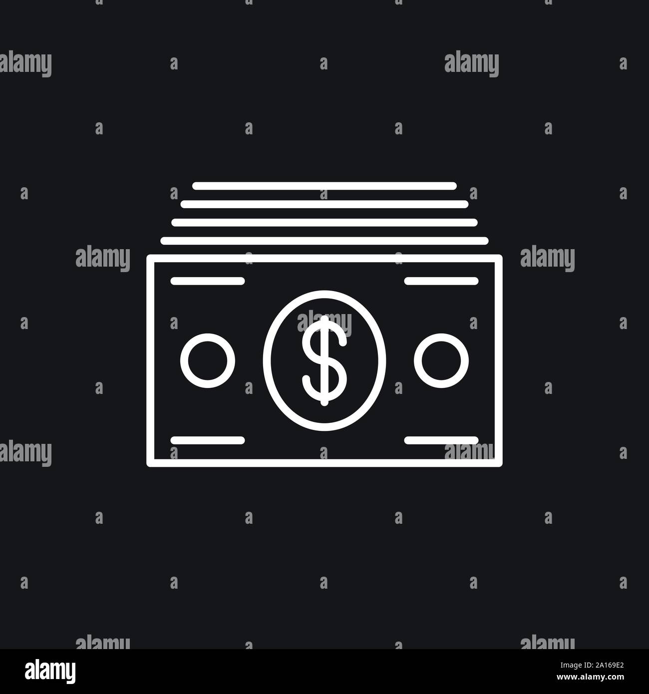 Icône vecteur billets. L'illustration est un style iconique télévision Illustration de Vecteur