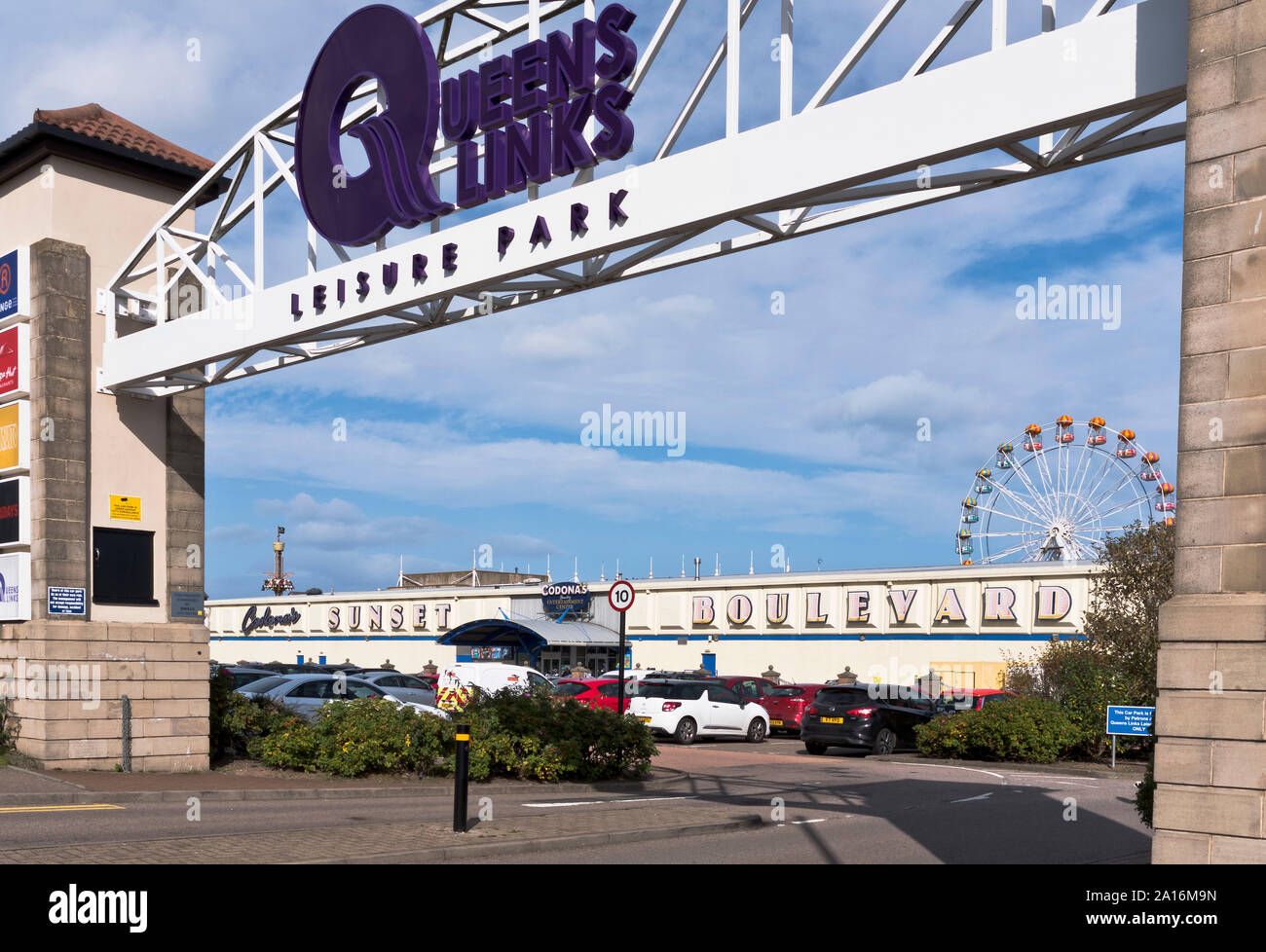 Lien Queens dh Parc de Loisirs Esplanade en front de parc de loisirs Entrée ABERDEEN Scotland Banque D'Images