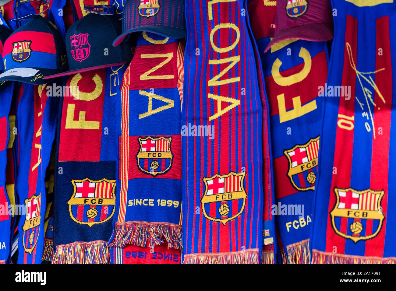 FC Barcelone de ventilateur, Barcelone, Espagne. Banque D'Images