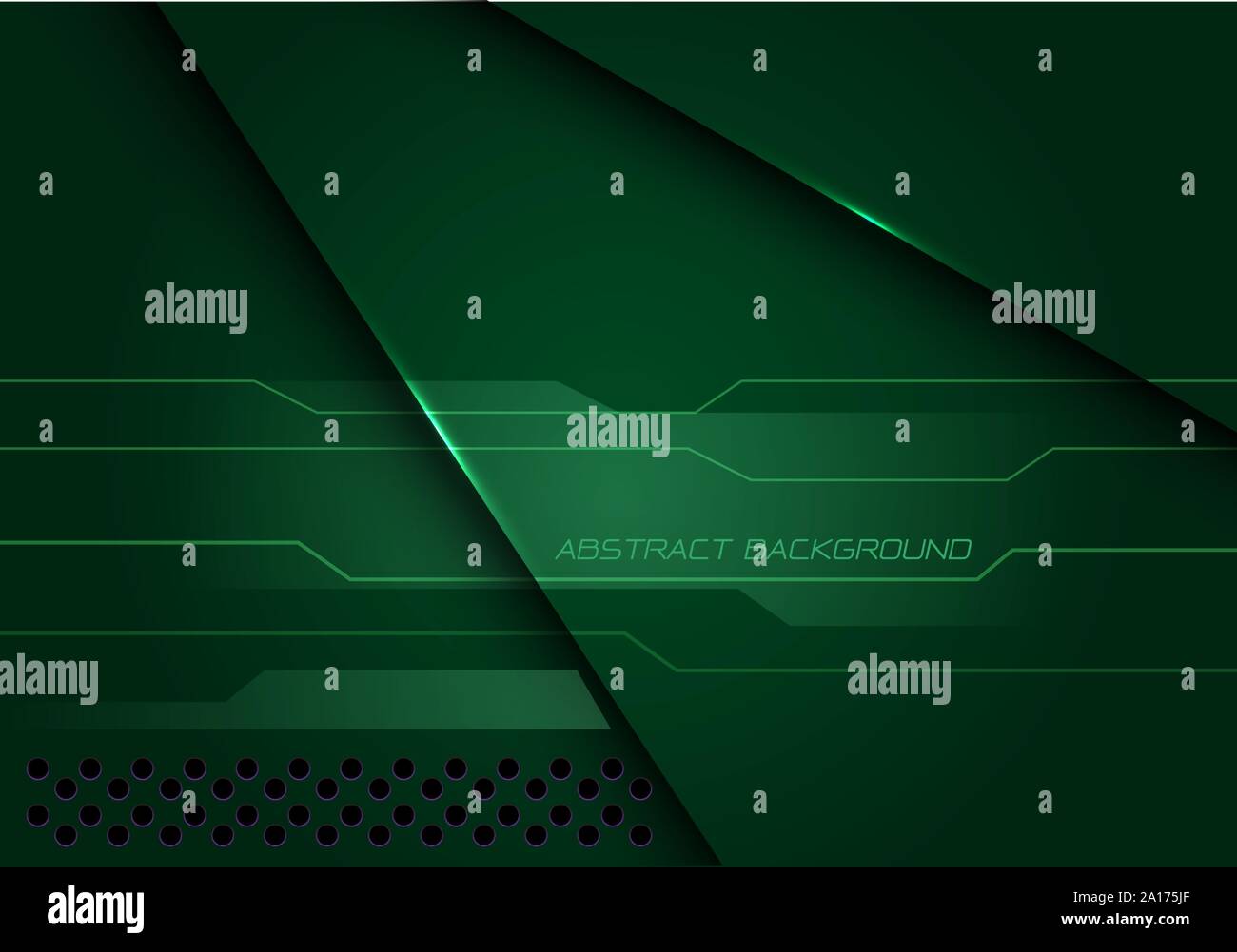Abstract green metallic cyber chevauchement technologie futuriste moderne design background vector illustration. Illustration de Vecteur
