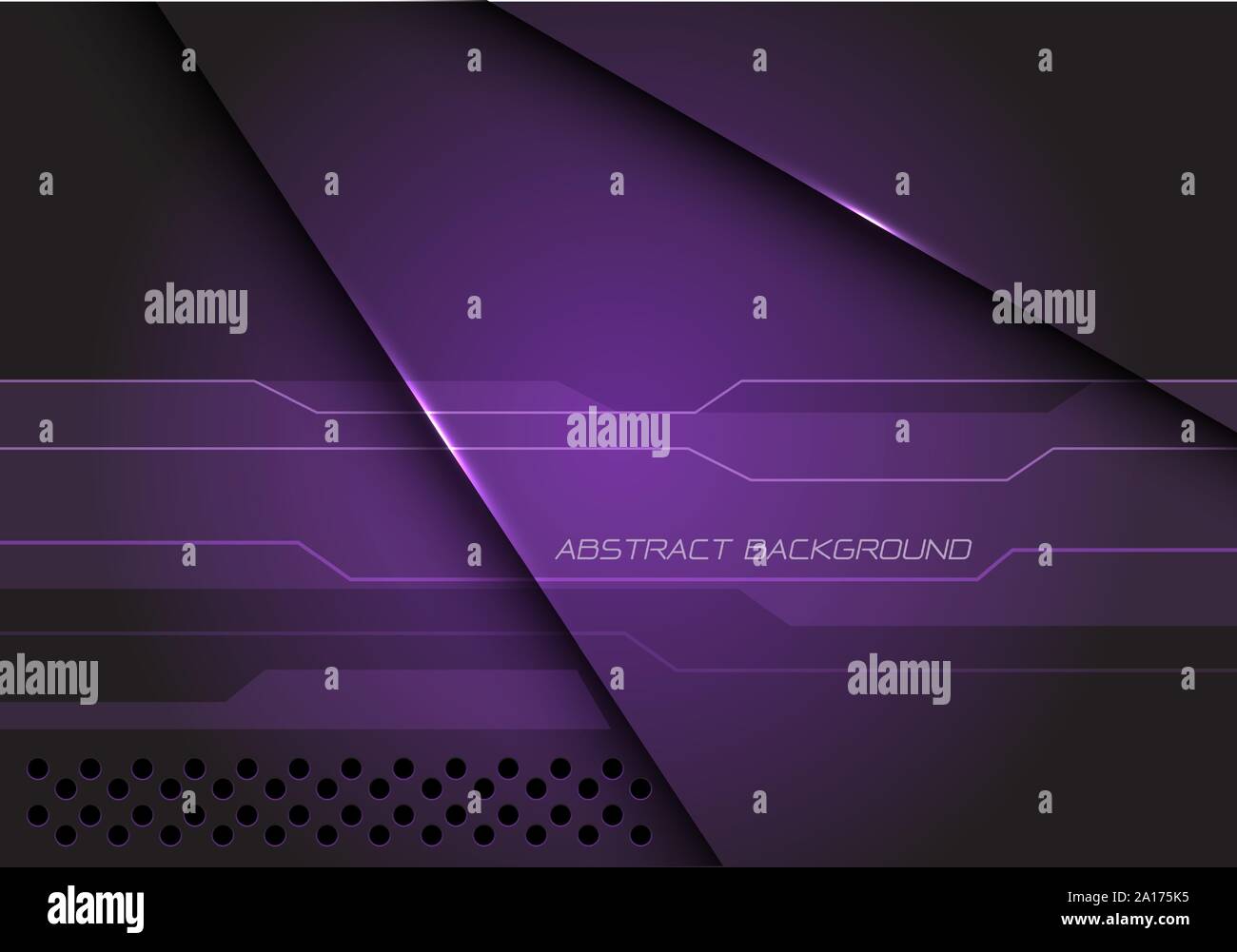 Abstract purple metallic cyber chevauchement technologie futuriste moderne design background vector illustration. Illustration de Vecteur