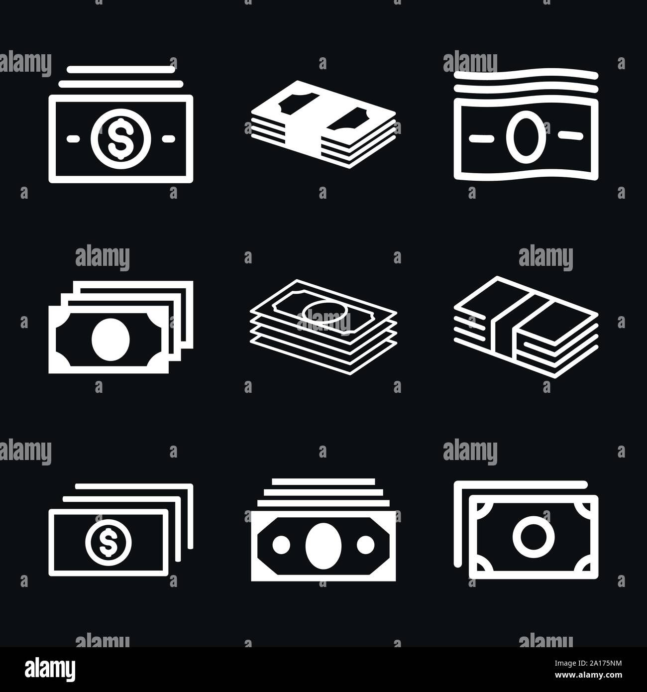 Icône vecteur billets. L'illustration est un style iconique télévision Illustration de Vecteur