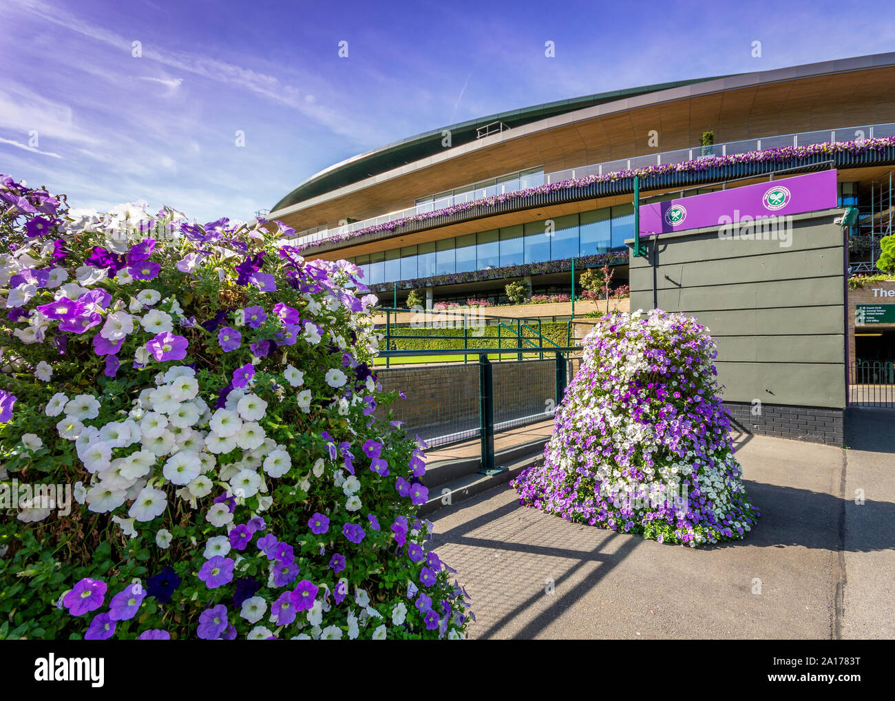 Motifs du All England Lawn Tennis Club, Wimbledon, Londres. Banque D'Images